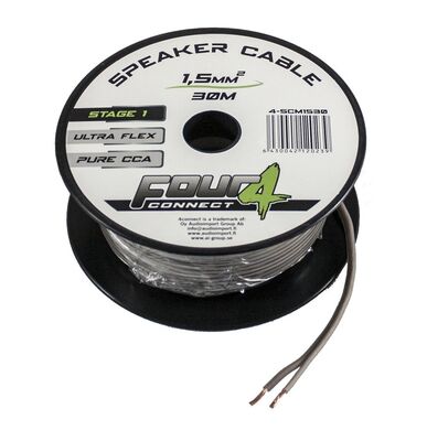 FOUR Connect kaiutinkaapeli  2x1,5mm2, 30m