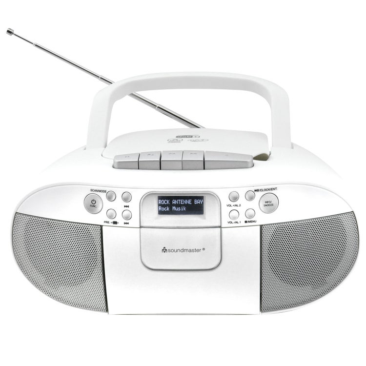 Soundmaster Boombox CD/MP3 DAB+/FM radio Cassette USB SCD7800WE